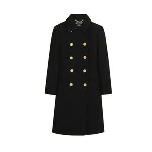 NWT JCrew Warwick Top Coat Jacket Womens 4 Black Italian Stadium Cloth Wool NEW